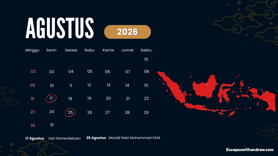 Kalender Agustus Indonesia 2026