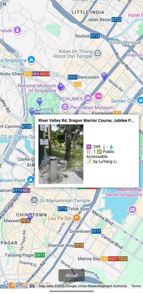 screenshot aplikasi air minum gratis di singapura ThirstyGo